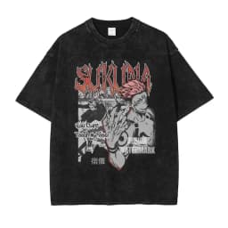 Anime J-Jujutsu K-Kaisen T Shirts Vintage Washed CHOSO T-shirt Oversize Short Sleeve Fushiguro Toji Gojo Saturo Itadori Tees Men