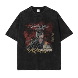 Anime J-Jujutsu K-Kaisen T Shirts Vintage Washed CHOSO T-shirt Oversize Short Sleeve Fushiguro Toji Gojo Saturo Itadori Tees Men