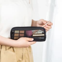 Outdoor beach bag nylon mesh cosmetic bag female makeup brush storage bag cosmetic bag mesh transparent breathable portable