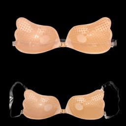 Nipple Cover Invisible Bra Push Up Silicone Bra for Wedding Sticky Reusable with Transparent Straps Backless Bikini Lingerie