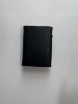 Men's Wallet with Zipper Coin Purse Automatic Pop-up Metal Credit Card Holder Minimalist RFID Blocking Business Card Wallet Idea