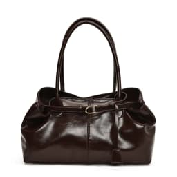 Oil PU Leather Hobo Handbag Slouchy Shoulder Bag Retro Top-Handle Bag Large Work Bags for Women Gilrls Tote Work Shopping Travel