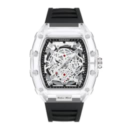 UTHAI BK134 Fashionable Men Watch Barrel Shaped Transparent Waterproof Quartz Watch Sports Clock Gift Watches for Man