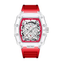 UTHAI BK134 Fashionable Men Watch Barrel Shaped Transparent Waterproof Quartz Watch Sports Clock Gift Watches for Man