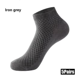 5 Pairs Men Bamboo Fiber Crew Socks Man High Quality Spring Autum Winter Business Breathable Male Dress Ankle Socks