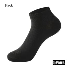 5 Pairs Men Bamboo Fiber Crew Socks Man High Quality Spring Autum Winter Business Breathable Male Dress Ankle Socks