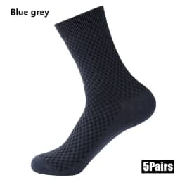 5 Pairs Men Bamboo Fiber Crew Socks Man High Quality Spring Autum Winter Business Breathable Male Dress Ankle Socks
