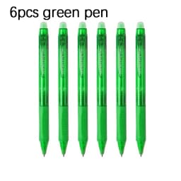 6pcs/set Retractable Erasable Gel Pen 0.5mm Multicolor Ink Magic Gel Pens Washable Handle School Office Writing Supplies