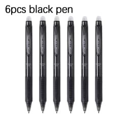 6pcs/set Retractable Erasable Gel Pen 0.5mm Multicolor Ink Magic Gel Pens Washable Handle School Office Writing Supplies