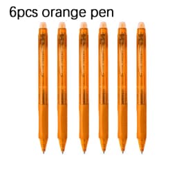 6pcs/set Retractable Erasable Gel Pen 0.5mm Multicolor Ink Magic Gel Pens Washable Handle School Office Writing Supplies