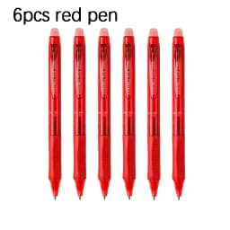 6pcs/set Retractable Erasable Gel Pen 0.5mm Multicolor Ink Magic Gel Pens Washable Handle School Office Writing Supplies