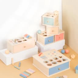 Wooden Color Shape Sorting Toys Drawer Box Busy Board Matching Game Fine Motor Sensory Toys Montessori Learning For Baby Gifts