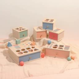 Wooden Color Shape Sorting Toys Drawer Box Busy Board Matching Game Fine Motor Sensory Toys Montessori Learning For Baby Gifts