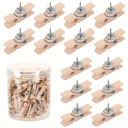 50Pcs/Box Pushpin Wooden Shelf Suit Transparent Easy to Store Carry Multi-Purpose Suitable Handicraft Decoration Accessories