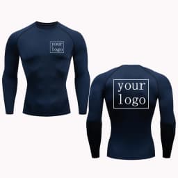 Your Design Logo Top Men Women Print Original Design Tshirts Jogging Workout Gym Quick Dry New Custom Compression T Shirt