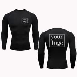 Your Design Logo Top Men Women Print Original Design Tshirts Jogging Workout Gym Quick Dry New Custom Compression T Shirt