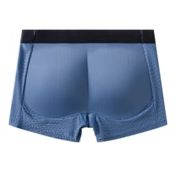 Men's Sexy Fashion Ice Mesh Breathable Butt Lift Boxer Briefs Underwear Padded Underwear Boxer with Hip Pad Buttocks Boxer Trunk