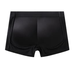 Men's Sexy Fashion Ice Mesh Breathable Butt Lift Boxer Briefs Underwear Padded Underwear Boxer with Hip Pad Buttocks Boxer Trunk