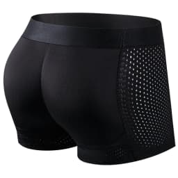 Men's Sexy Fashion Ice Mesh Breathable Butt Lift Boxer Briefs Underwear Padded Underwear Boxer with Hip Pad Buttocks Boxer Trunk