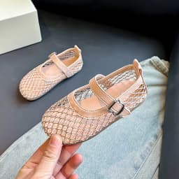 2025 New Children's Flats Summer Breathable Princess Shoes for Girls Simple Fashion Kids Causal Shoes Soft Soled Trend Versatile