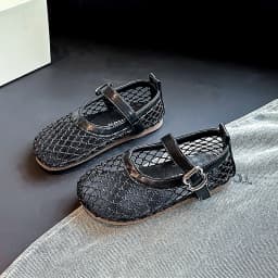 2025 New Children's Flats Summer Breathable Princess Shoes for Girls Simple Fashion Kids Causal Shoes Soft Soled Trend Versatile