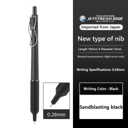 UNI Mitsubishi Jetstream SXN-1003 Metal Ballpoint Pen, 0.28/0.38mm Fine Point Writing High-end Black Oil Pen aesthetic papeleria