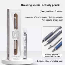 0.3 0.5 0.7 mm Mechanical Pencil Set Art Sketch Retractable Nib Low Gravity Automatic Pencil School Writing Pencil Stationery
