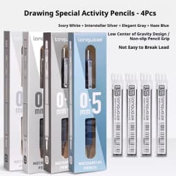 0.3 0.5 0.7 mm Mechanical Pencil Set Art Sketch Retractable Nib Low Gravity Automatic Pencil School Writing Pencil Stationery