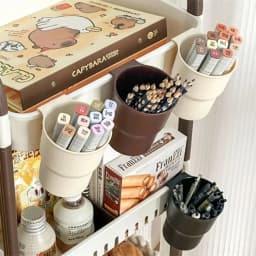 Plastic Hanging Pen Pencil Holder Portable Stationery Organizer Large Capacity Storage Box Multifunctional Cup Holder