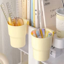 Plastic Hanging Pen Pencil Holder Portable Stationery Organizer Large Capacity Storage Box Multifunctional Cup Holder