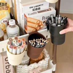 Plastic Hanging Pen Pencil Holder Portable Stationery Organizer Large Capacity Storage Box Multifunctional Cup Holder