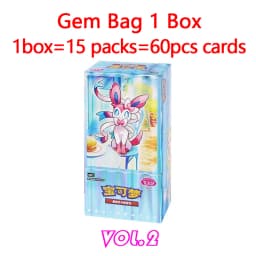 Original Pokemon GemPack Cards Vol.5 Vol.3 Vol.2 Vol.1 Trading PTCG Bag Gem Box Deck Sprigatito Eevee Pikachu Gengar Card Gift