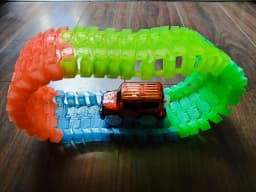 Children's Free Assembly Graphics Diy Electric Light Car Night Light Track Tunnel Overpass Intersection Accessories Toys