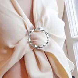 4pcs Metal Ring Waist Button Scarf Button Fashion Corner Hem Waist Knotted Brooches Women T-shirt Fixed Buckle Girl Decor