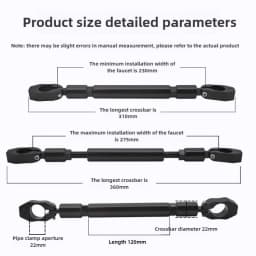 22mm Motorcycle Handlebar Handle Grip Adjustable Crossbar Balance Bracket Steering Wheel Reinforce Replacement Rod Expansion