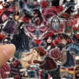 50PCS Masked Ball Graffiti Stickers Scrapbooking Collage Material Decoration Dance Party Guitar Mobile DIY Waterproof Stickers