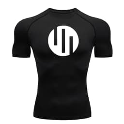 New Gym Short Sleeve Running T-Shirt Men's Compression Long Sleeve Shirt Sun Protection Quick Drying Sports Top Black Sportswear