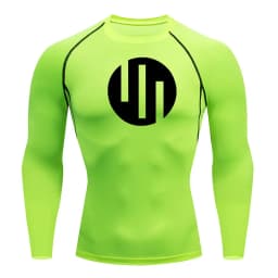 New Gym Short Sleeve Running T-Shirt Men's Compression Long Sleeve Shirt Sun Protection Quick Drying Sports Top Black Sportswear