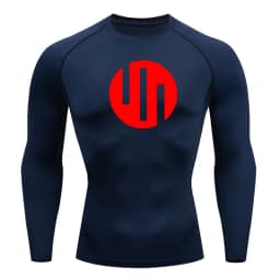 New Gym Short Sleeve Running T-Shirt Men's Compression Long Sleeve Shirt Sun Protection Quick Drying Sports Top Black Sportswear