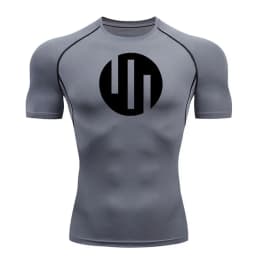 New Gym Short Sleeve Running T-Shirt Men's Compression Long Sleeve Shirt Sun Protection Quick Drying Sports Top Black Sportswear