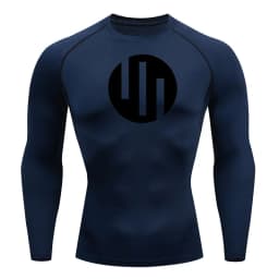 New Gym Short Sleeve Running T-Shirt Men's Compression Long Sleeve Shirt Sun Protection Quick Drying Sports Top Black Sportswear