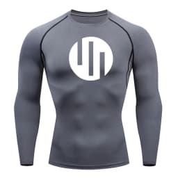 New Gym Short Sleeve Running T-Shirt Men's Compression Long Sleeve Shirt Sun Protection Quick Drying Sports Top Black Sportswear