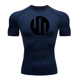 New Gym Short Sleeve Running T-Shirt Men's Compression Long Sleeve Shirt Sun Protection Quick Drying Sports Top Black Sportswear