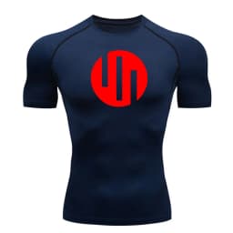 New Gym Short Sleeve Running T-Shirt Men's Compression Long Sleeve Shirt Sun Protection Quick Drying Sports Top Black Sportswear