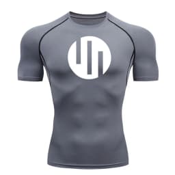 New Gym Short Sleeve Running T-Shirt Men's Compression Long Sleeve Shirt Sun Protection Quick Drying Sports Top Black Sportswear