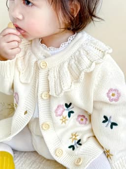 Autumn and Winter Baby Knitted Cardigan Baby Girl Tops Toddler Winter Baby Style Warm Sweater