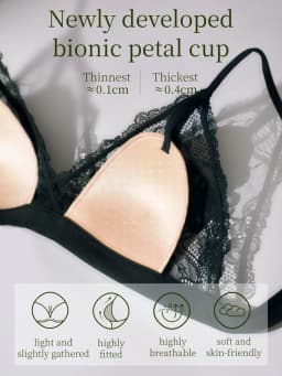 SUJIIN Summer Sexy Lingeries Women Lace Deep V Thin Backless Bra Lady French Plunge Breathable Triangle Cup Bras Female MX315