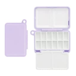 Portable Travel Watercolor Plastic Painting Box with Palette Half Pan Mini Paint Storage Case for Art Supplies