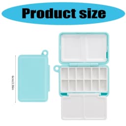 Portable Travel Watercolor Plastic Painting Box with Palette Half Pan Mini Paint Storage Case for Art Supplies