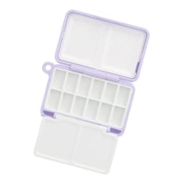 Portable Travel Watercolor Plastic Painting Box with Palette Half Pan Mini Paint Storage Case for Art Supplies